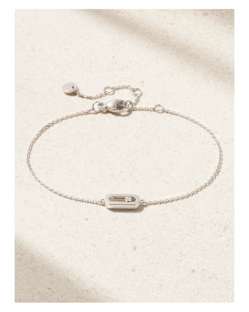 Messika Move Uno Armband Aus 18 Karat Weißgold Mit Diamanten - Silber Silber