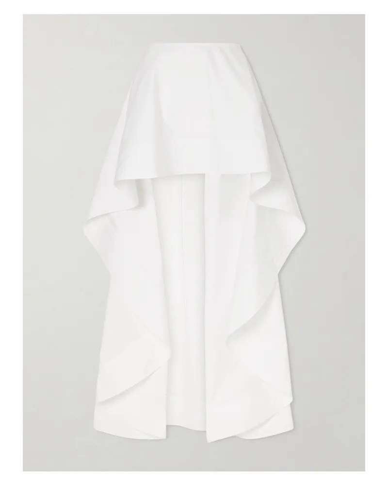 Stella McCartney Asymmetric Cotton-poplin Skirt - White White