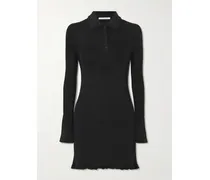 Botka Ribbed Merino Wool Mini Dress - Black
