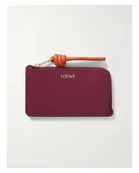 Loewe Knot Kartenetui aus Leder Rot