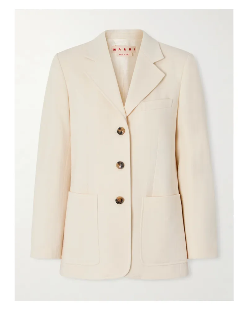 Marni Wool-crepe Blazer - Off-white Off-white
