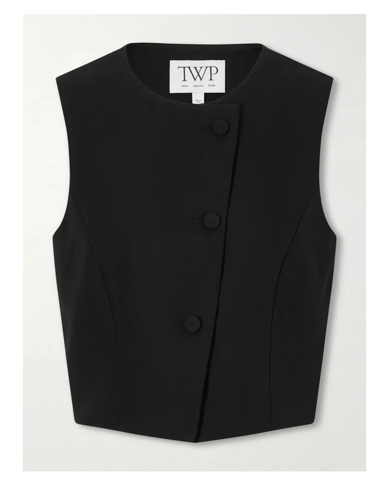TWP Perry Wool Vest - Black Black