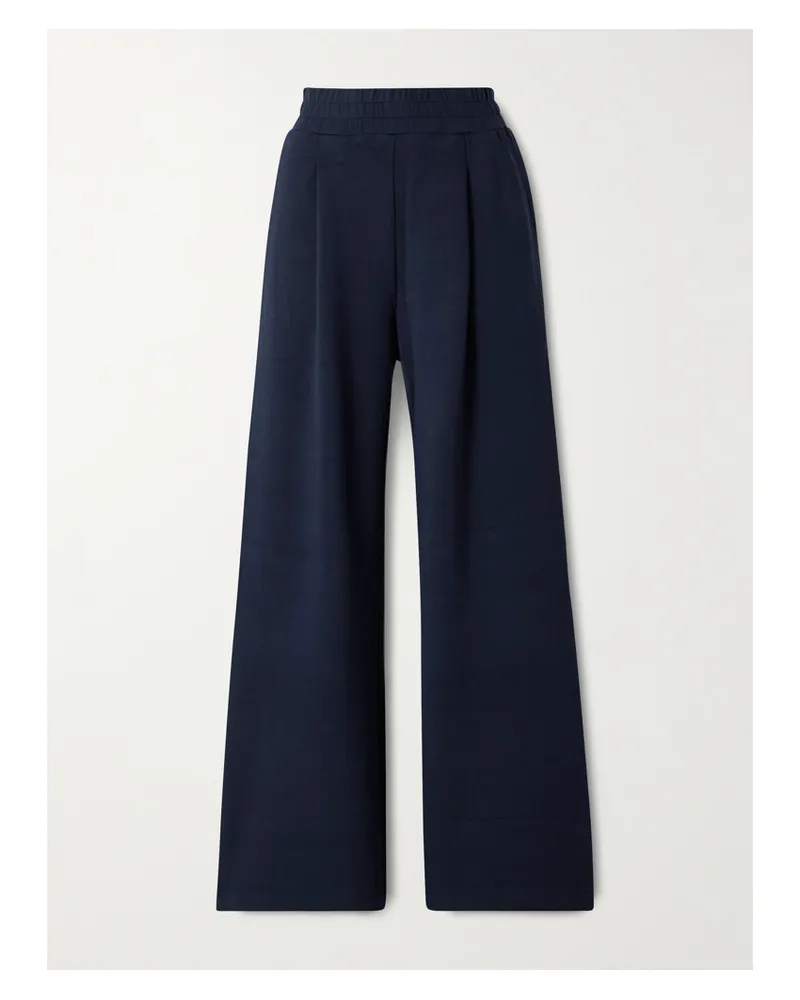 Varley The Extra Wide Leg Hose Mit Weitem Bein Und Falten Aus Doublesoft®-material - Blau Blau