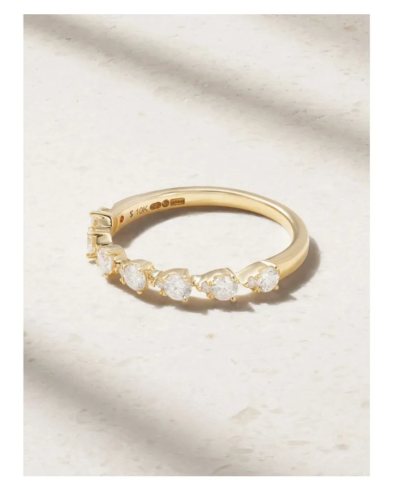 Stone & Strand Perfect Pear Ring Aus 10 Karat Gold Mit Diamanten Gold