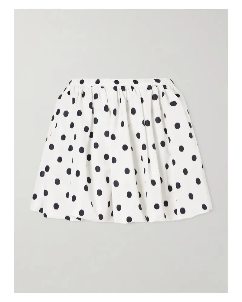Patou Bloomer Minirock Aus Popeline Mit Polka-dots - Weiß Weiß