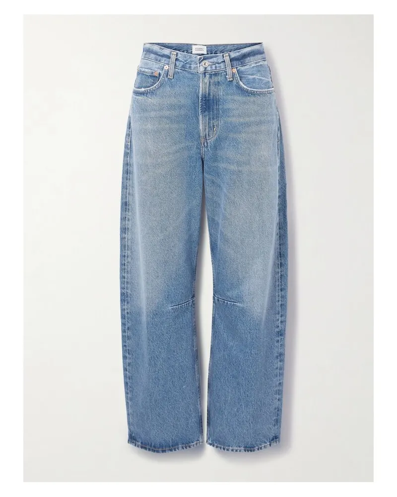 Citizens of humanity Miro Halbhohe Barrel-jeans Aus Recyceltem Denim - Blau Blau