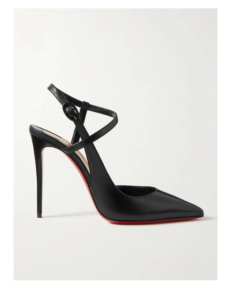 Christian Louboutin Jenlove 100 Slingback-pumps Aus Leder - Schwarz Schwarz