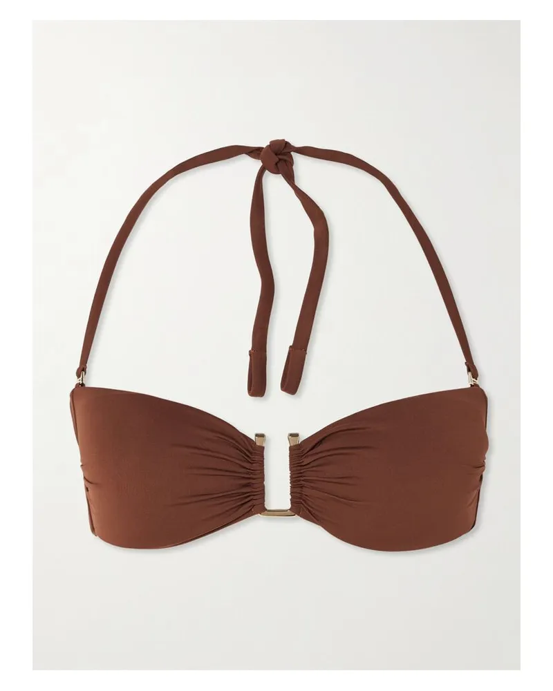 Max Mara Amelia Bikini-oberteil Mit Verzierung - Braun Braun