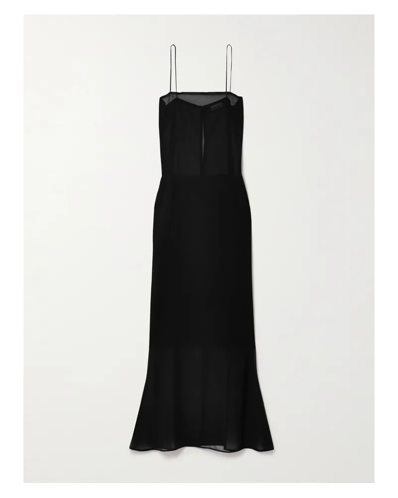 Jacquemus Brezza Robe Aus Crêpe - Schwarz Schwarz