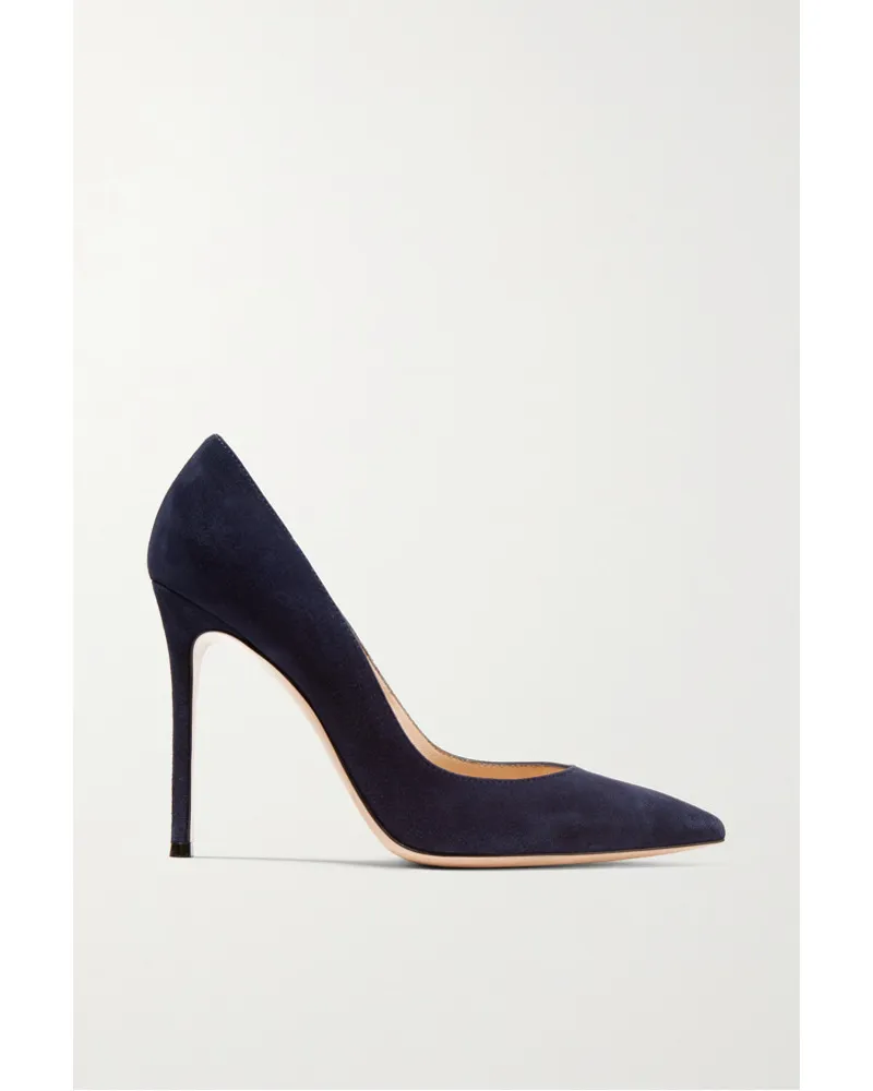 Gianvito Rossi 105 Pumps aus Veloursleder Blau