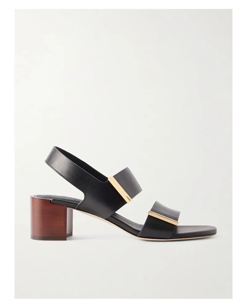 TOD'S Leather Sandals - Black Black