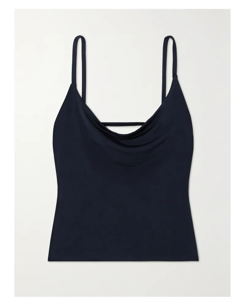 SIEDRES Windi Top Aus Stretch-jersey Mit Freier Rückenpartie - Blau Blau