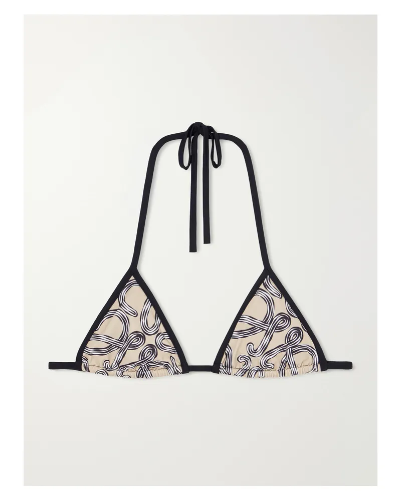Loewe Printed Jersey Bikini Top - Neutrals Neutrals