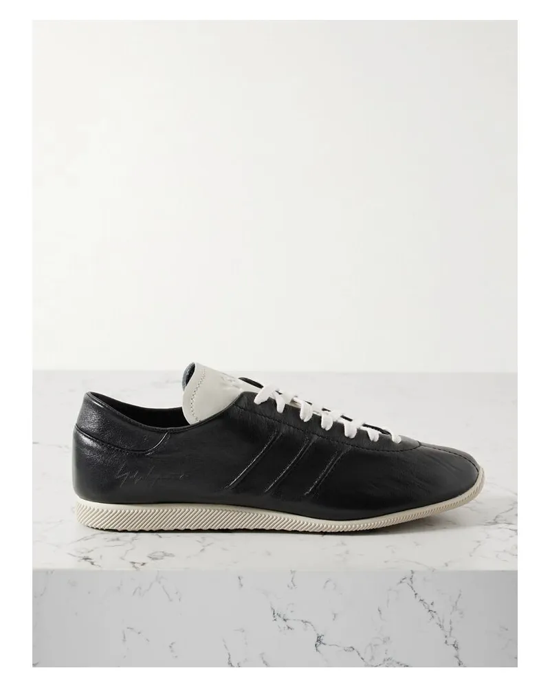 adidas Y-3 Sneakers Aus Leder - Schwarz Schwarz