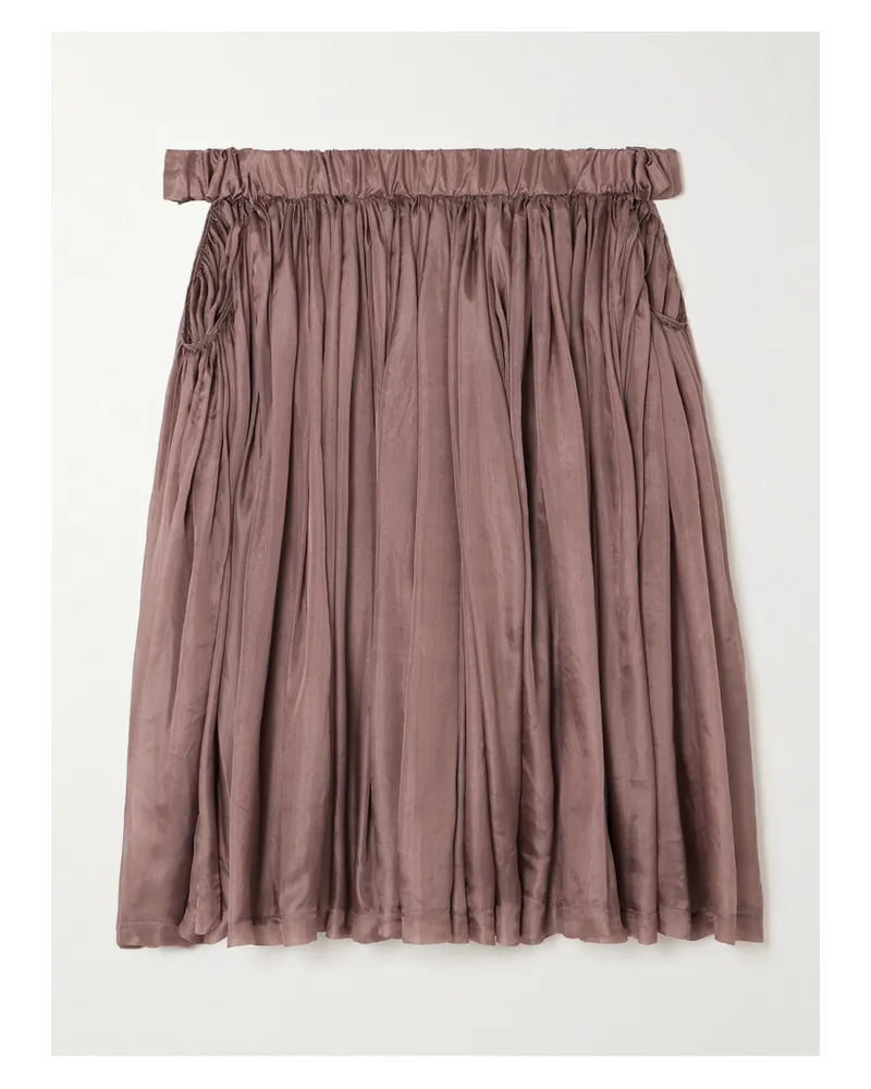 Rick Owens Medusa Schulterfreies Minikleid Aus Habutai-seide - Pink Pink