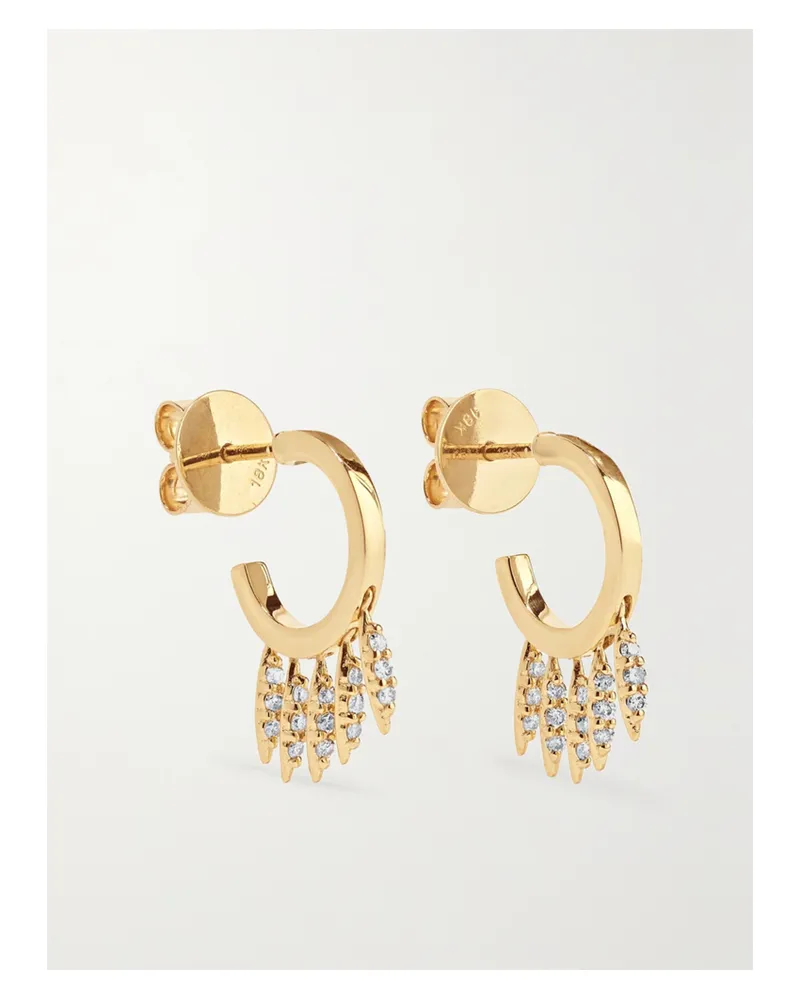 Ileana Makri Grass Clipping Creolen Aus 18 Karat Gold Mit Diamanten Gold