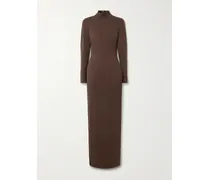 Smooth Layers Turtleneck Long Dress – Espresso – Maxikleid - Braun