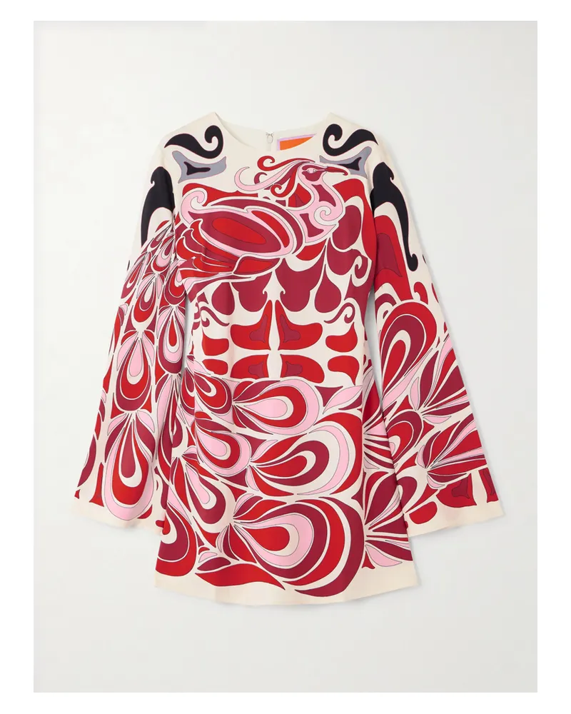 La DoubleJ Icon Supremes Minikleid Aus Bedrucktem Crêpe - Rot Rot