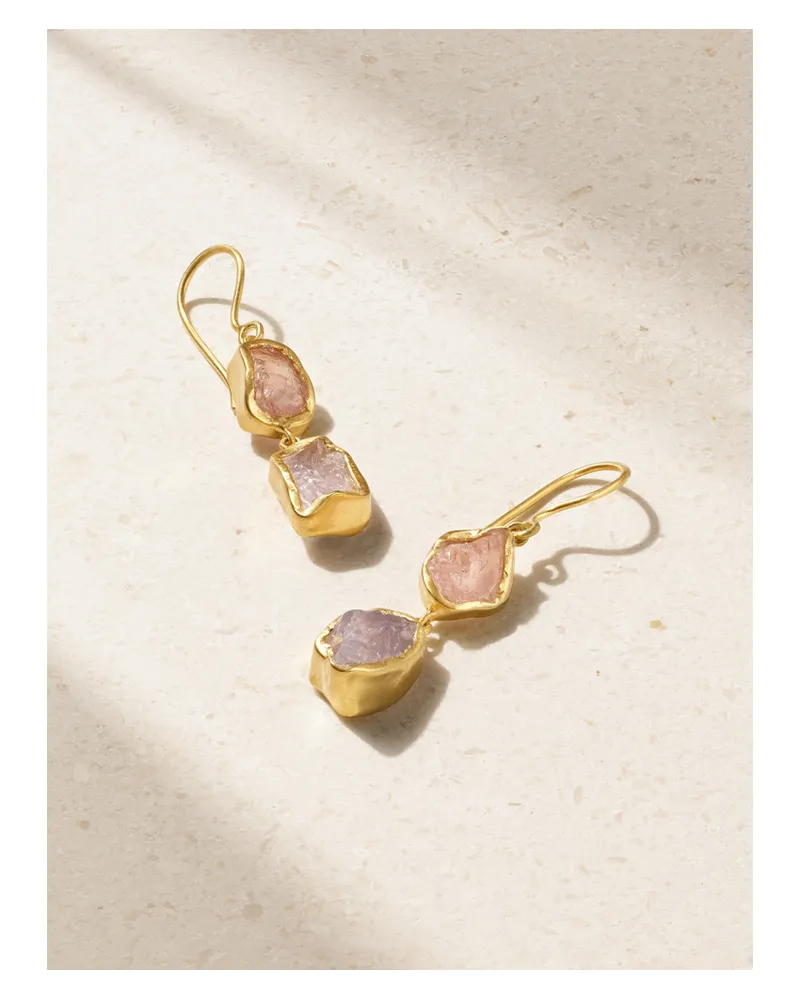 Pippa Small Ohrringe Aus 14 Karat Gold Mit Quarz Gold