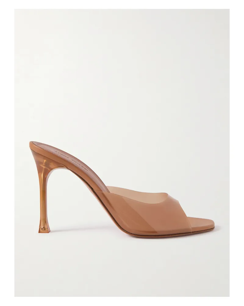 Amina Muaddi Alexa Pvc Mules - Neutrals Neutrals