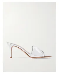 Gianvito Rossi Lucrezia 70 Mules aus Leder Silber