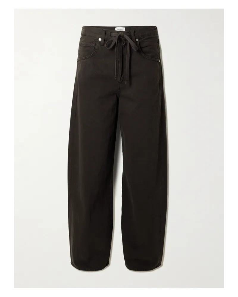 Citizens of humanity Brynn Drawstring Mid-rise Wide-leg Jeans - Brown Brown