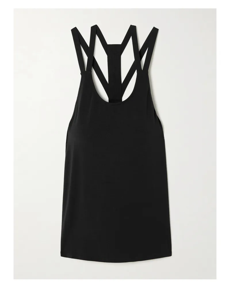 Eres Allyson Tanktop Aus Stretch-jersey Aus Einer Modal-seidenmischung Mit Stickerei - Schwarz Schwarz