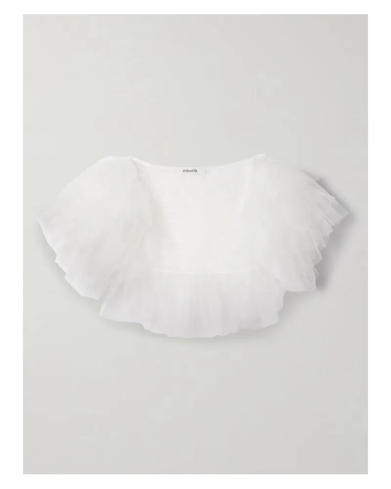 Rodarte Mehrlagiger Bolero Aus Tüll - Weiß Weiß