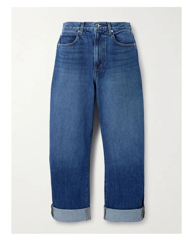 Frame Denim Bubble Hoch Sitzende Barrel-jeans - Blau Blau