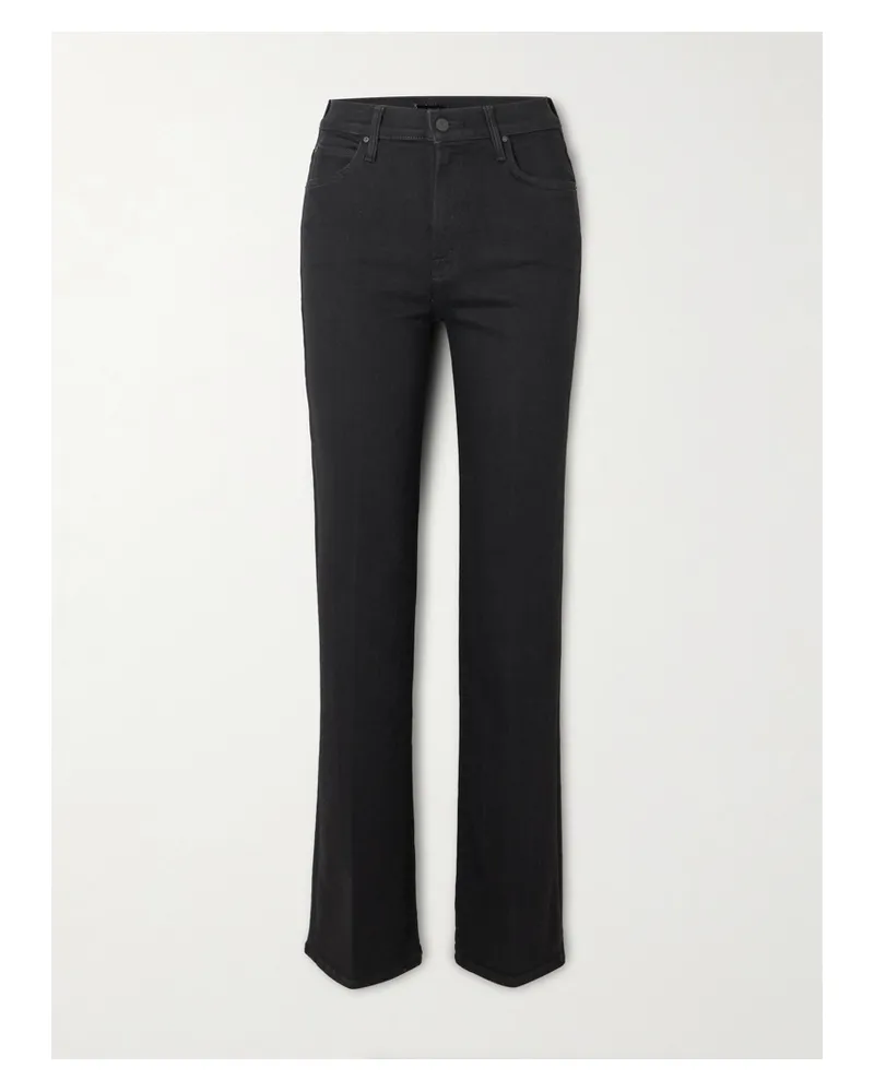 Mother The Kick It High-rise Straight-leg Jeans - Black Black