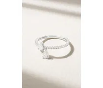 Princess Ring aus 18 Karat Weiß mit Diamanten