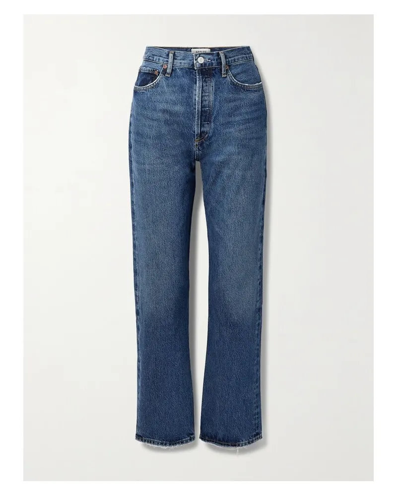 AGOLDE 90s Pinch Waist Hoch Sitzende Jeans Aus Bio-denim Mit Geradem Bein - Blau Blau
