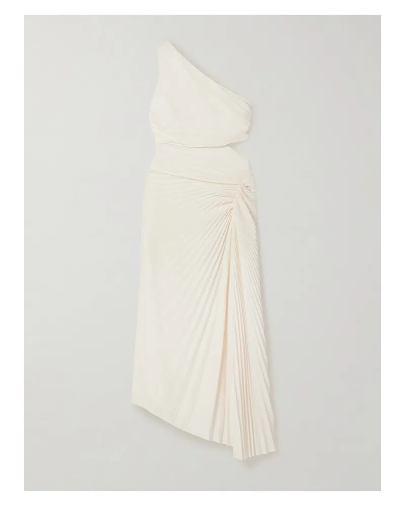 A.L.C. Dahlia Asymmetrisches Midikleid Aus Crêpe Mit Cut-out - Weiß Weiß