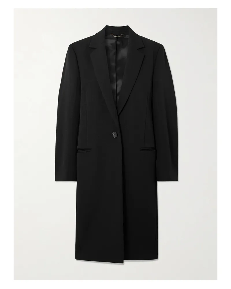 Totême Garderob Mantel Aus Grain De Poudre Aus Einer Wollmischung - Schwarz Schwarz