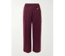 Mantra Jogginghose Mit Geradem Bein Aus Jersey Mit Pointelle-strickeinsätzen - Burgunder