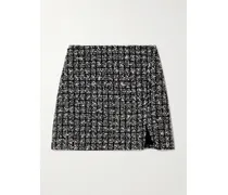 Minirock aus Bouclé-tweed In Metallic-optik