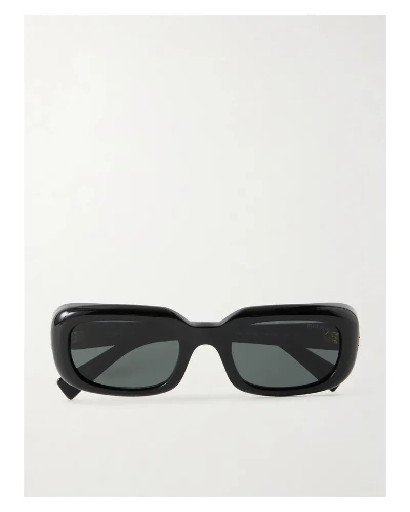 Miu Miu Square-frame Acetate Sunglasses - Black Black