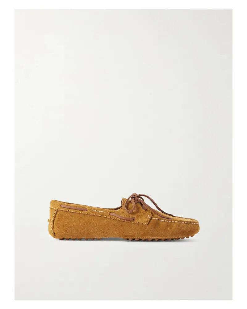 Ralph Lauren Loafers Aus Veloursleder Mit Lederbesätzen - Grün Grün
