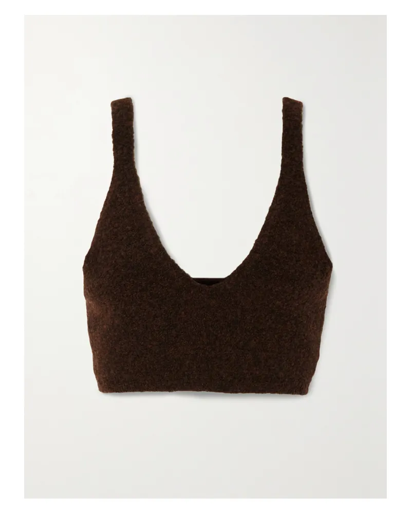 Nanushka Zosia Bustier Aus Bouclé-strick Aus Einer Merinowollmischung - Braun Braun
