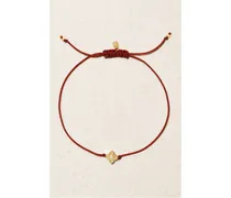 Morrocan Flower Bead Armband aus 14 Karat Gold und Cord