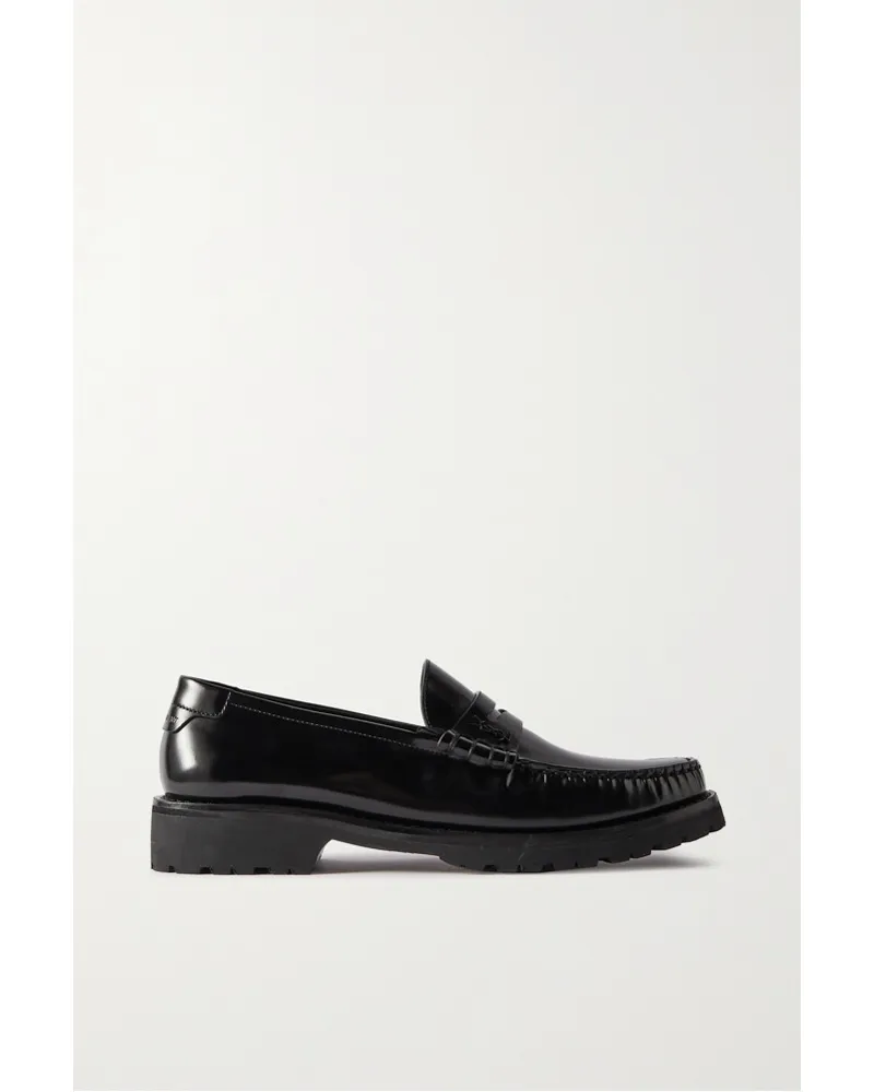 Saint Laurent Loafers aus Leder Schwarz