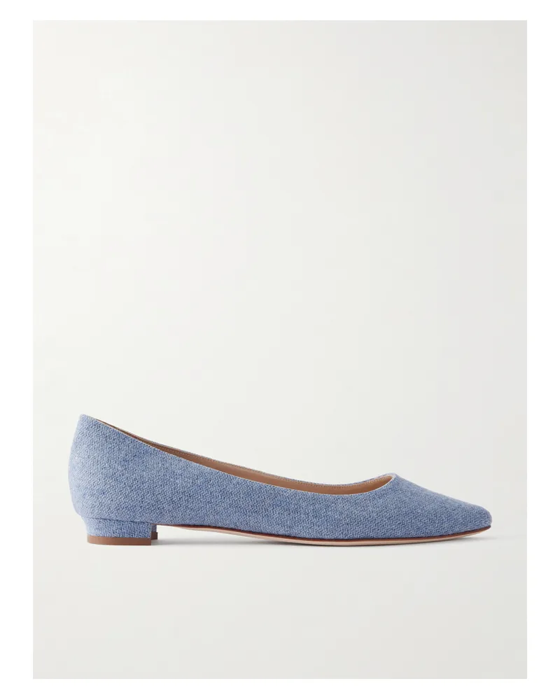 Manolo Blahnik Ballerinas Aus Tweed - Grau Grau
