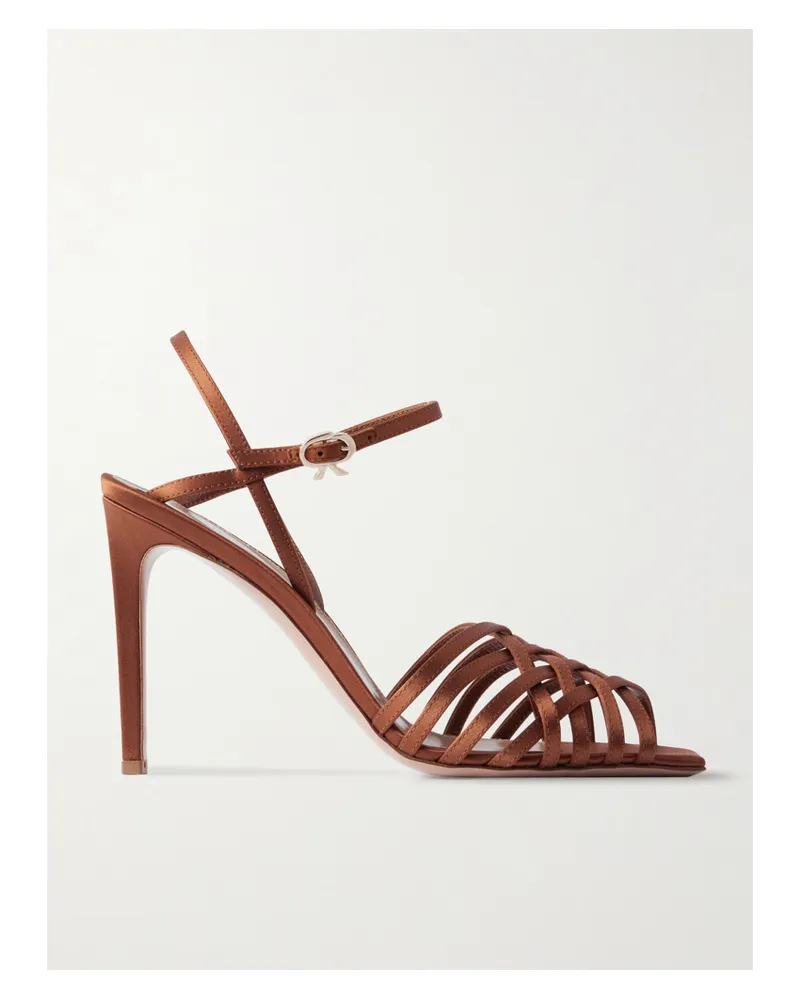 Gianvito Rossi Kerry 95 Sandalen Aus Satin - Orange Orange