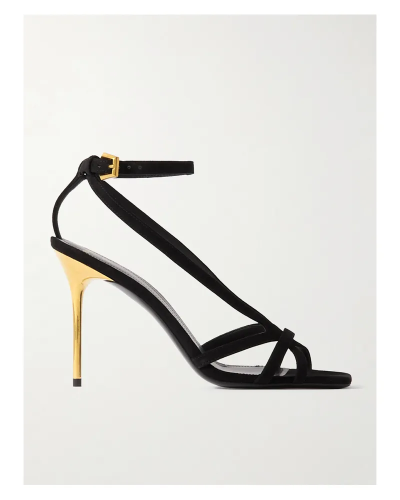 Balmain Ruby Sandalen Aus Veloursleder - Schwarz Schwarz