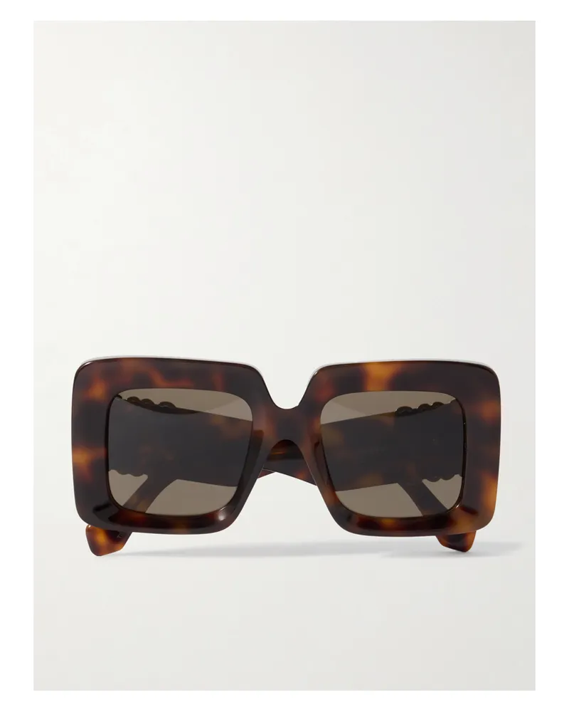 Loewe Anagram Oversized-sonnenbrille Mit Eckigem Rahmen Aus Azetat In Hornoptik - Braun Braun