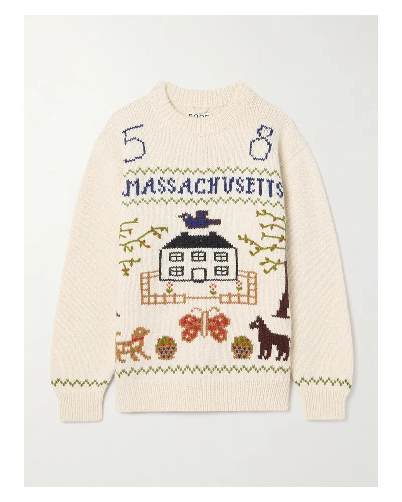 BODE Homestead Pullover aus Wolle Mehrfarbig