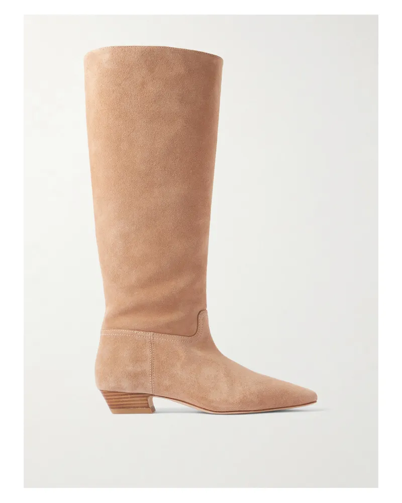 Stuart Weitzman Stassi Kniehohe Stiefel Aus Veloursleder - Braun Braun