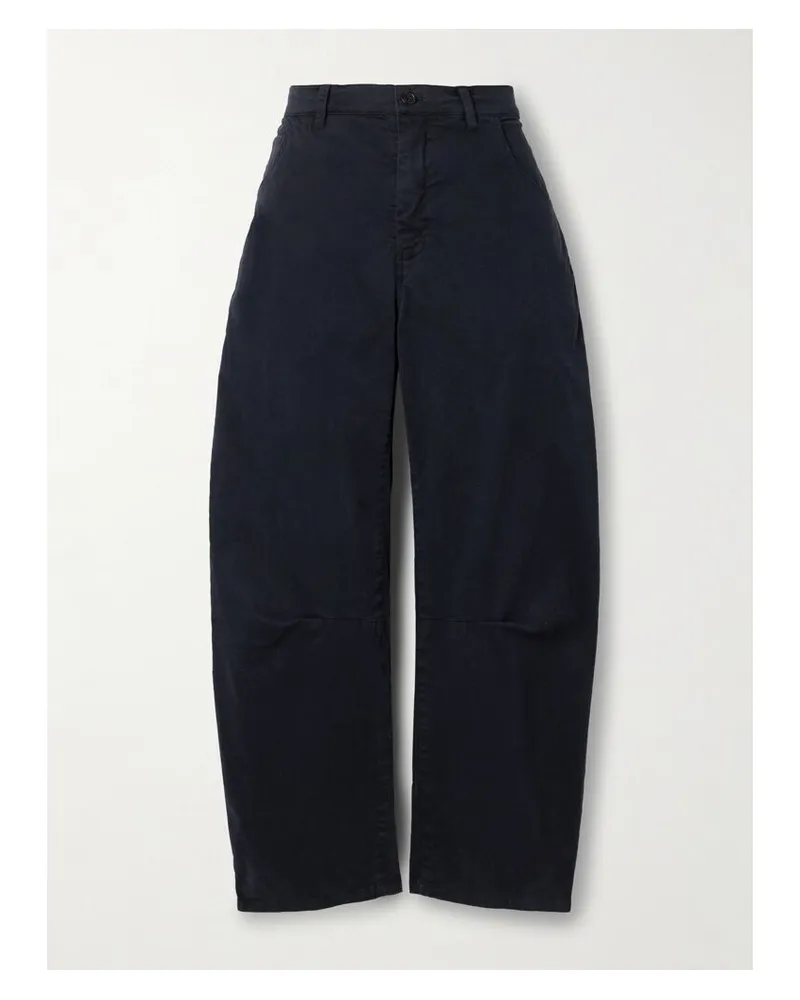 Nili Lotan Emerson Schmal Zulaufende Hose Aus Twill Aus Einer Baumwollmischung - Blau Blau