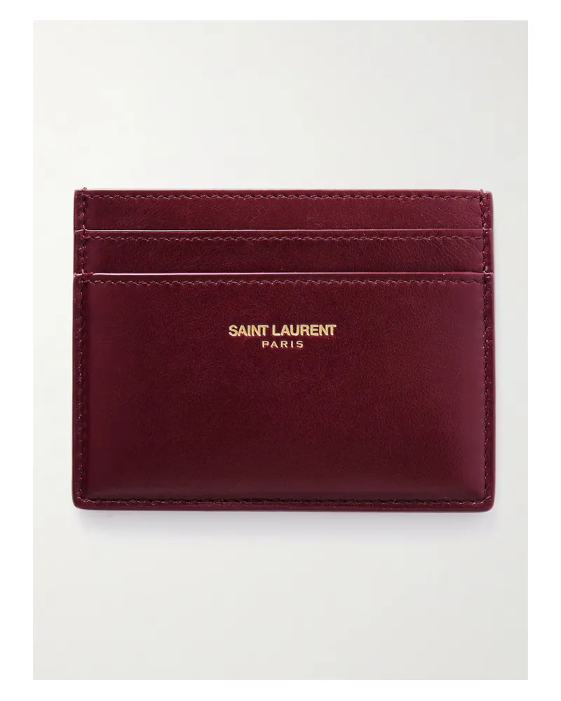 Saint Laurent Paris Kartenetui Aus Leder - Rot Rot
