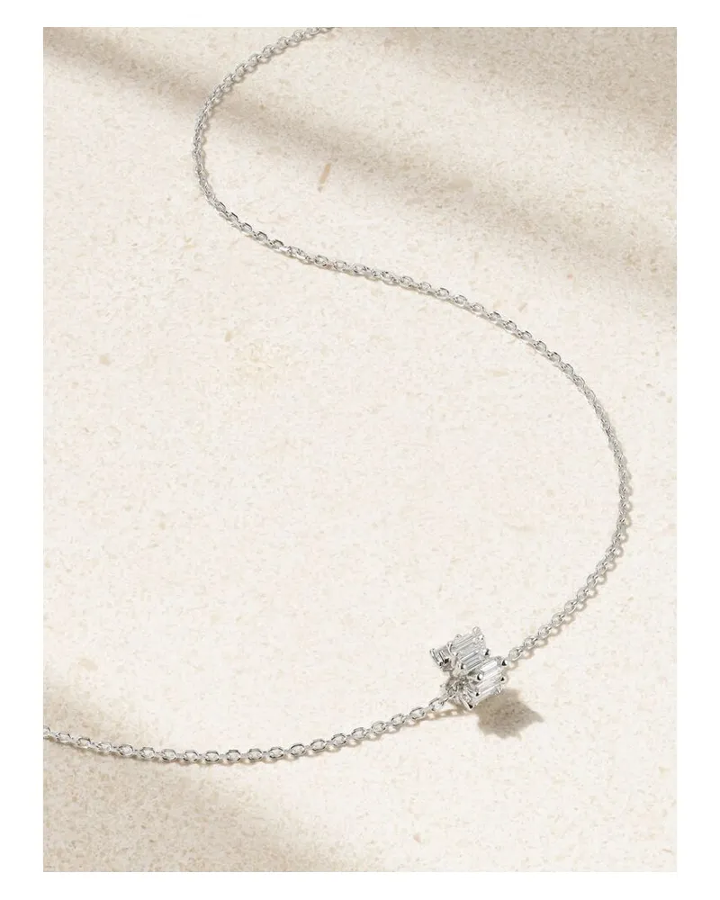 Suzanne Kalan Kette Aus 18 Karat Weißgold Mit Diamanten Gold
